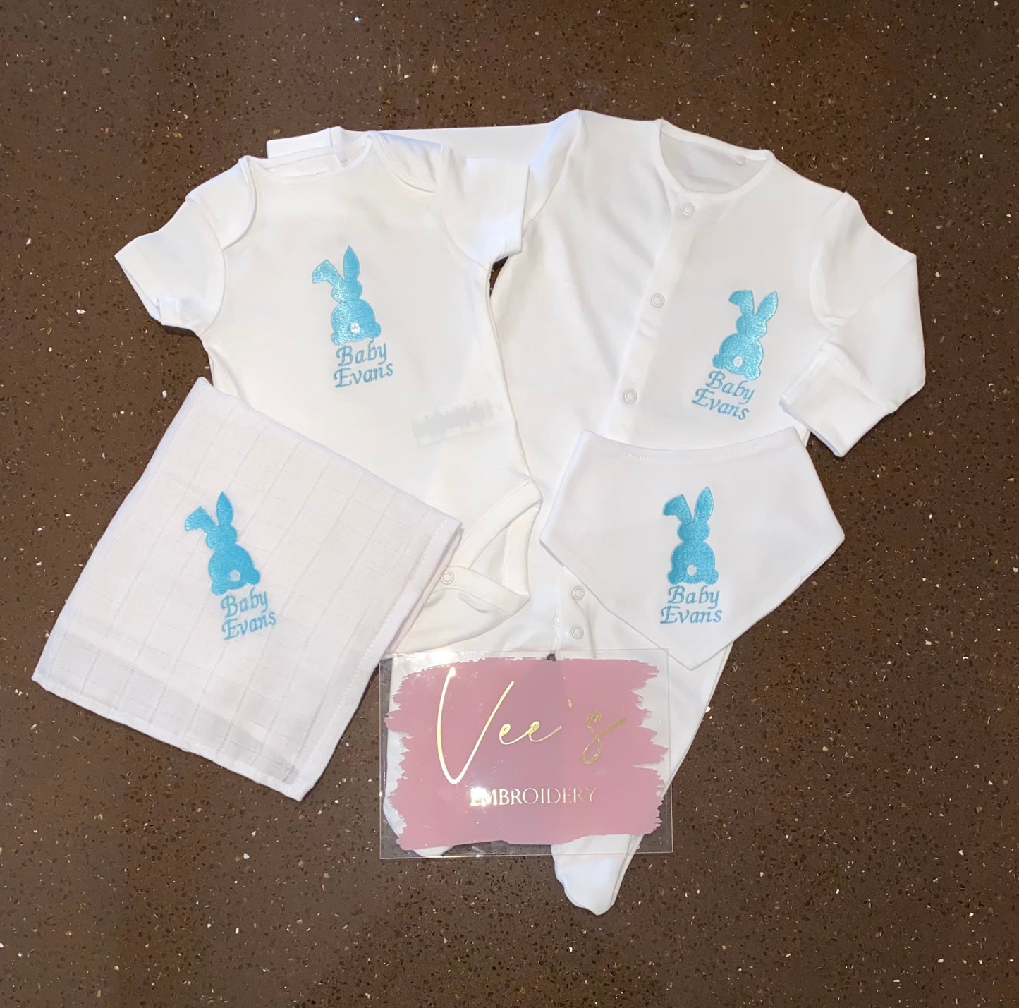 Bunny Baby Grow & Vest Set