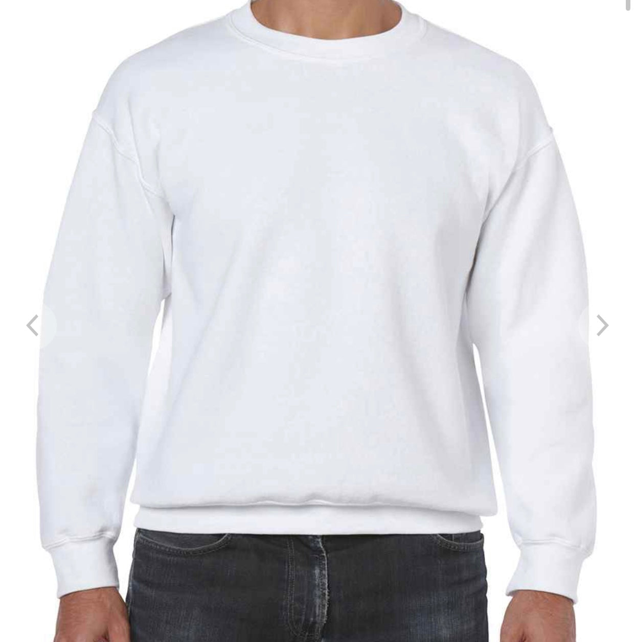 white sweatshirt on white background