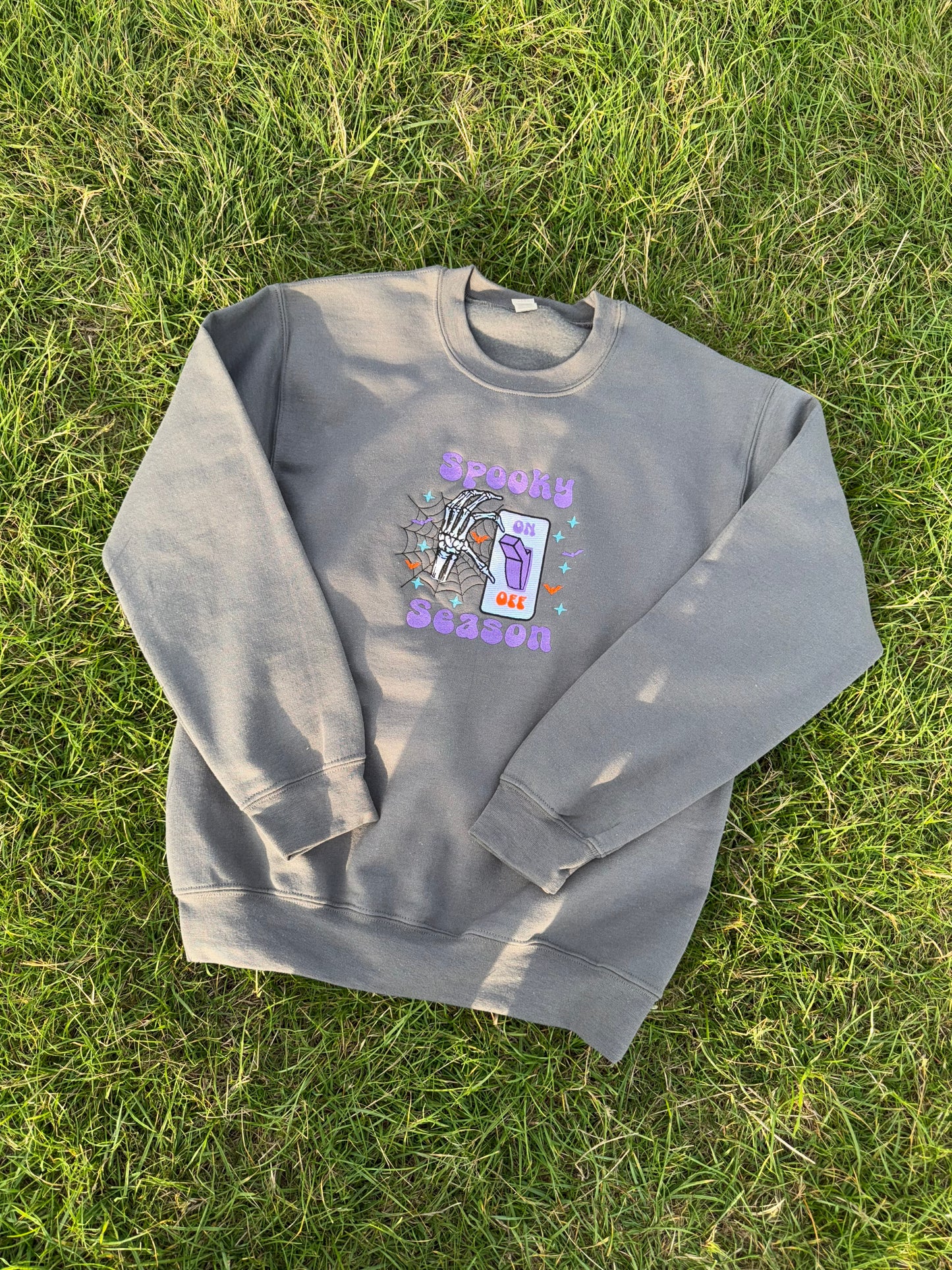 Spooky Season On - Embroidered Sweatshirt