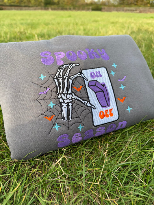 Spooky Season On - Embroidered Sweatshirt