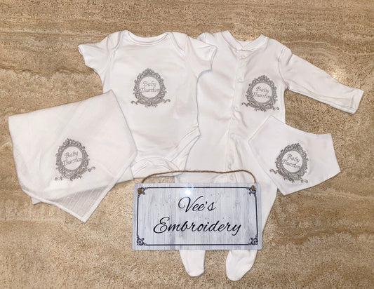 Bow Crest Baby Grow & Vest Set